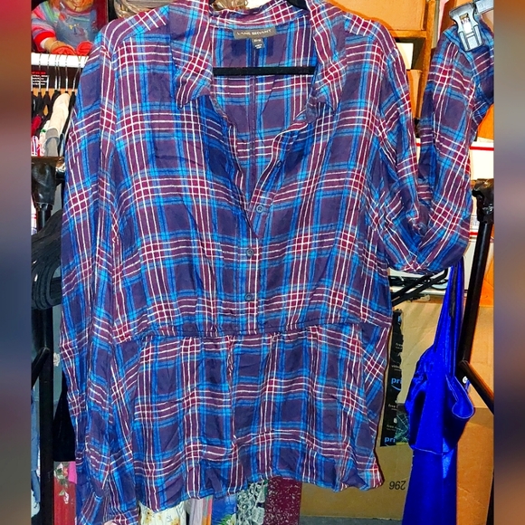 Lane Bryant Tops - Lane Bryant Babydoll Plaid Longsleeve Shirt